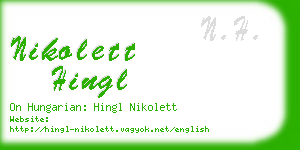 nikolett hingl business card